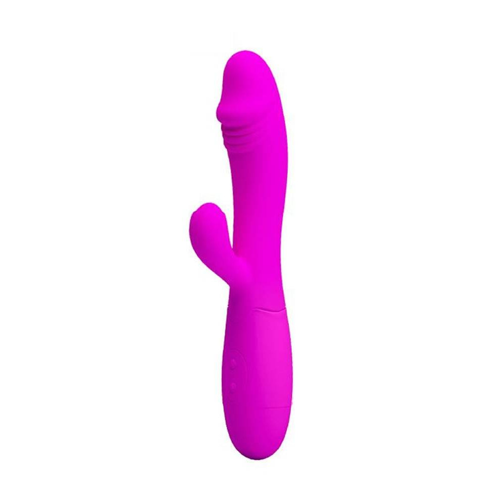 Vibrador Recarregável Feminino Rabbit Silicone Estimulador Pretty Love Snappy pink